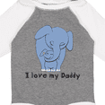 thumbnail image 4 of Inktastic I Love my Daddy Elephant Blue Boys Long Sleeve Baby Bodysuit, 4 of 5