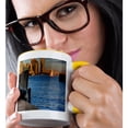 thumbnail image 2 of 3drose, Sailboat in Hudson River, View of Nyc Skyline, 15oz Two-tone Yellow Mug, 2 of 6