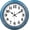 12 Retro Blue, variant on 13 Inch Dark Brown Vintage Waterproof Indoor/Outdoor Wall Clock with Thermometer & Hygrometer Large Silent Numerals & Accurate Timekeeping for Living Room, Porch&Garden&Pool