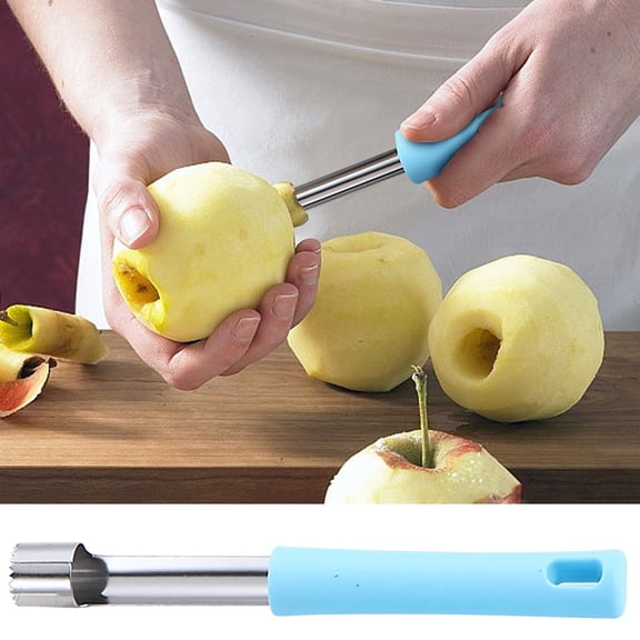 Gnmfd Stainless Steel Fruit Corer, Ergonomic Apple Red Date Hawthorn Corer, Easy Hollowing Kitchen Tool for Fruit Prep, Home Cooking, Baking, Smoothies, Healthy Snacks