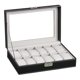 thumbnail image 1 of Caja de reloj de cuero sintético de 2, 3, 6, 10, 12, 20 y 24 bits, caja de almacenamiento para relojes, 1 of 5