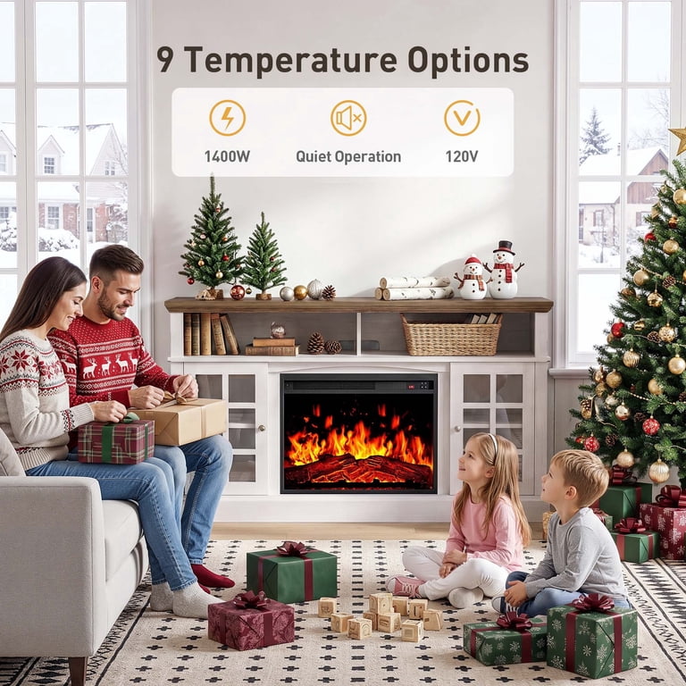 Chitooma Electric Fireplace TV Stand for 75" TVs photo 4