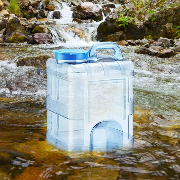 Réservoir D'Eau Camping 7,5 L – Bouteille Portable Avec Poignée Et Robinet, Carafe PET Robuste Pour Randonnée