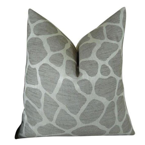 Rocky Way Handmade Double Sided Throw Pillow - Gray & White - 18 x 18 in.