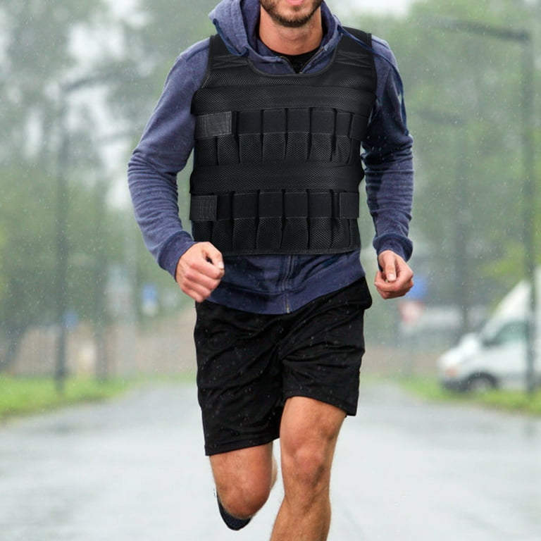 Vobor 35KG Adjustable Body Weighted Vest Workout Sandbag Mesh Vest for Sports Strength Traning Walking Running