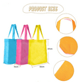 50 Pieces Non Woven Reusable Bags Multi Color Tote Gift Colored Blank
