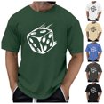 thumbnail image 6 of JDEFEG Mens Shirts Tops Simple Bone Dice Casual Dress up Funny Mens T Shirt Absorbent Wicking Mens Sweats Work Shirts Ag Size Xl, 6 of 6