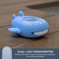 thumbnail image 4 of Termómetro de baño para bebé Dreambaby Tiburón Ballena recargable por USB, 4 of 7
