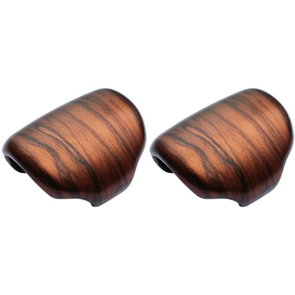 2X ABS Peach Wood Grain Gear Lever Shift Knob Cover Trim for -V 2017-2020