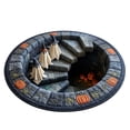 thumbnail image 6 of 3D Halloween Rug, Ghost Pumpkin Quilted Round Mat, Halloween Quilted Round Rug 3D Illusion, Soft & Durable Fabric Non-Slip Modern Home Decor, 6 of 6