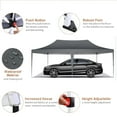 thumbnail image 3 of HOTEEL 10x20 Canopy with Sidewalls,Pop Up Canopy with Carry Bag,Ez Up Canopy with 4 Sandbags,Outdoor Tents for Parties,Wedding,Backyard,Commercial,Gray, 3 of 9