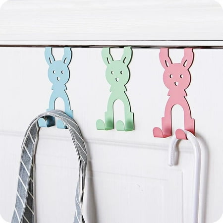 

Cartoon rabbit door back hook creative nail-free hanging clothes rack storage rack door hanging clothes hook.