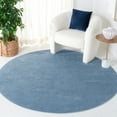 thumbnail image 2 of SAFAVIEH Vision Zayden Solid Polyester Area Rug, Blue, 6'7" x 6'7" Round, 2 of 8