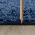 thumbnail image 3 of Uptown Shag Contemporary Shag Thick Navy and Silver Indoor Area Rug, 6.7' x 9', 3 of 7