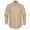 KHAKI, variant on J. METHOD Men's Premium Fabric Solid Color Long Sleeve Regular Fit Dress Shirts S-5XL [NEMT103]