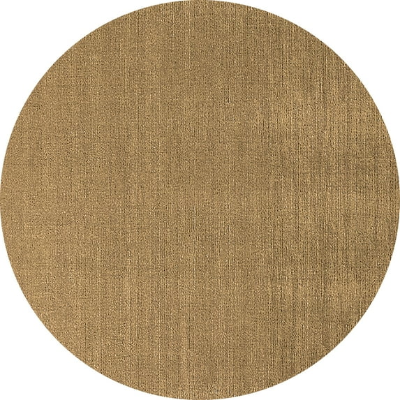 Ahgly Company Indoor Round Solid Brown Modern Area Rugs, 7' Round