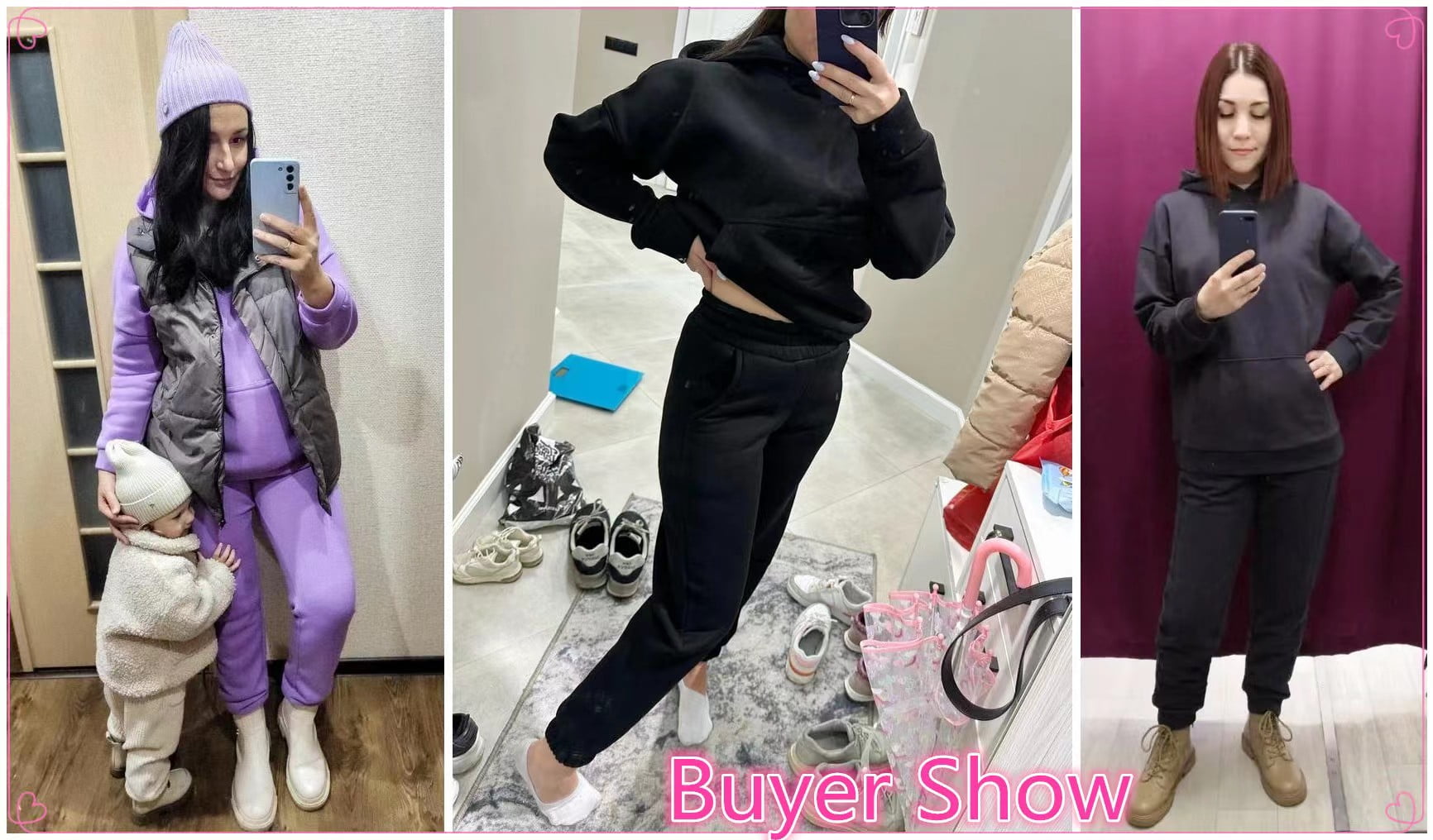 UVN Hoodie Tracksuit for Women Casual Sweatsuit 2Pcs Jogger Set Activewear Outfits with Pockets