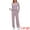 Pink, variant on DARING DIVA Women's Ribbed Knit V Neck Long Sleeve Wide Leg Pants Lounge Set S Blue