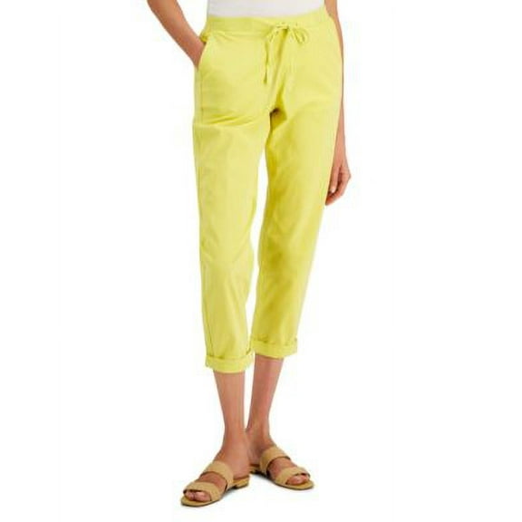 MSRP $50 Style & Co Pull On Cuffed Utility Pants Yellow Size 2XL