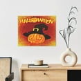 thumbnail image 6 of Kdxio Halloween Pumpkin Pattern Canvas Wall Art for Living Room Wall Decor for Bedroom Bathroom Modern Framed Canvas Art Prints Ready to Hang,Horizontal, 6 of 6