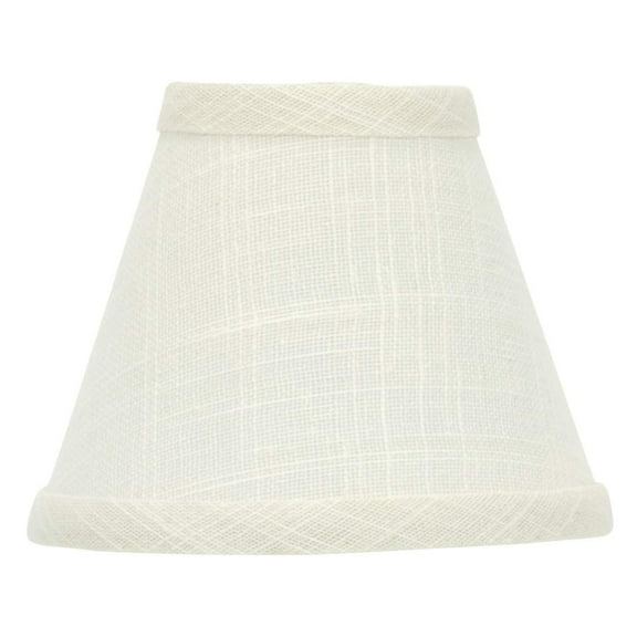 White Linen 5 Inch Chandelier Lamp Shades
