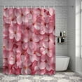 thumbnail image 6 of Bathroom Shower Curtain Spring Pastoral Pink Flower on Linen Waterproof Shower Curtains with Hooks, Watercolor Floral Plant Bath Curtains Bathtub Curtain Home Decor 72x72in, 6 of 9