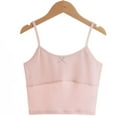 thumbnail image 2 of FAIWAD Crop Tank Top for Girls Spaghetti Strap Seamless Breathable Camisole Teen Girls Cute Bow Undershirts Dancewear, 2 of 6