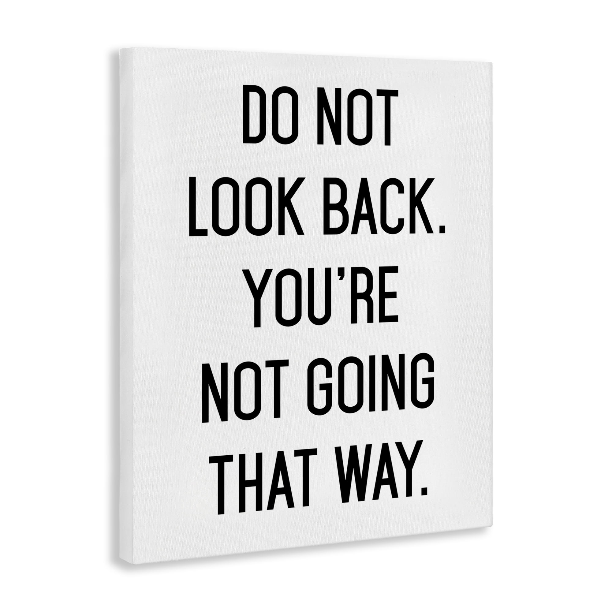 Don't Look Back Motivational Canvas Wall Art, design by Lettered and Lined