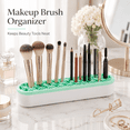 thumbnail image 7 of ABPETE Silicone Makeup Brush Holder, Multipurpose Desktop Organizer with Flexible Slots for Pens, Painting Brushes and Sewing Craft Tools, Green, 8.26 x 2 x 1.33 in, 7 of 7