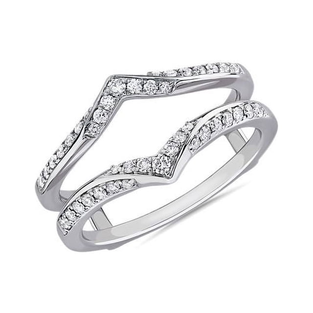 0.20 Carat Excellent Round Cut Real Diamond New Design Eternity Band for Wedding Solid 18K White Gold Size 11