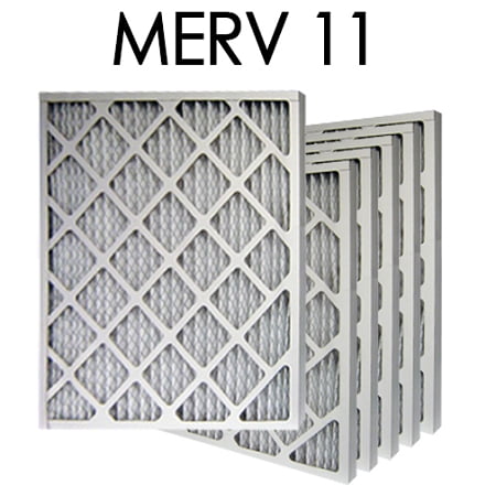 

25x25x1 MERV 11 Pleated Air Filter 6PK | 24.75x24.75x.75 - Actual Size
