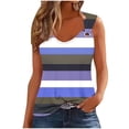thumbnail image 2 of ALLLIST Blue Womens Tops Plus Size V-Neck Graphic Sleeveless Tank Tops Tank Top for Women S, 2 of 4
