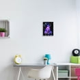 thumbnail image 2 of Bold Purple Galaxy Nebula Art for Kids Painting Gray Framed Art Print Wall Art, 2 of 7