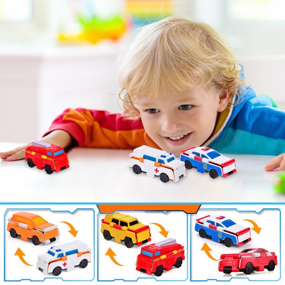 YDYHDS Voitures Transformables Voitures Jouets à Double Design Transformables Voitures Jouets à Double Design Transformables Voitures Transformables Kiddie Corner Mini Voiture à Retournement 2-en-1 Jouet en Liquidation Aujourd'hui Offres Prime