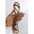 thumbnail image 3 of eSplanade - 11" Designer Peacock Brass Door Handle Pair (2 pcs) | Home Decor | Door Decor | Pair of Brass Door Handles | Pair of Brass Door Pulls (Peacock Door Handle), 3 of 3