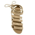 thumbnail image 5 of Women's Caged Faux Leather Strappy Gladiator Sandals, 5 of 8