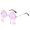 Light Purple, variant on Novelty Cloud Shape Sunglasses for Women Men, Rimless Lightweight Metal Frame Eyewear with Hanging Chain Decor, Fun Irregular Sun Glasses for Party Festival Pink