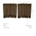 thumbnail image 3 of VHC Brands, Black Star, Cotton, L24xW36, Scalloped Tier, Set of 2, Black, 3 of 5