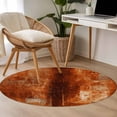 thumbnail image 4 of Round Rugs 4Ft, Burnt Orange Round Area Rug Washable Indoor Throw Carpet, Retro Oil Painting Modern Abstract Art Aesthetics Soft Non Slip Circle Rug for Kitchen Nursery Room Home Decor Aesthetic, 4 of 8
