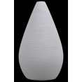 thumbnail image 1 of Vase Buccal en Céramique avec Fond Conique en Finition Peignée, Blanc, 1 of 1