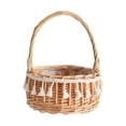 thumbnail image 1 of GUOOL Flower Basket w/ Handle Woven Baskets Multifunctional Picnic Snack Fruit Storage 11cm, 1 of 9