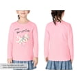 thumbnail image 2 of Serdomi Girls Long Sleeve T-Shirt - Soft Tops Pink Cute Kitty Cat Graphic Tee Size 7/8, 2 of 7