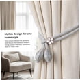 thumbnail image 3 of 6 Pack Curtain Tie Magnetic Adjustable Curtain Holdback Decorative Flower Tiebacks for Home Office Window, 19 Inch, 3 of 6