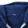 thumbnail image 4 of Mwjwdo Mens Fuzzy Sherpa Jacket Fleece Long Sleeve Full-Zip Hooded Shirt Casual Warm Winter Jacket Coats Outdoor Fashion Blue XXXL, 4 of 5