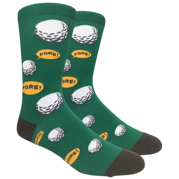 Mens Golf Fore Green Socks