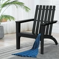 thumbnail image 3 of Costway Patio Adirondack Chair Acacia Wood Lounge Armrest Garden Deck Black, 3 of 9