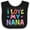 Black and White, variant on Inktastic I Love My Nana Grandkids Girls Baby Bib