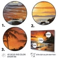 thumbnail image 3 of Designart "Sunset Over the Caribbean Island III" Nautical & Beach Metal Wall Decor Set, 3 of 5