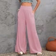 thumbnail image 2 of PMVFHDE Women's Casual High Waist Wide Leg Pants Straight Leg Relaxed Fit Comfortable Everyday Trousers PK1,XXL, 2 of 4
