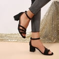 thumbnail image 6 of Purcolt Womens Block Heeled Sandals Summer Casual Cross Strap Open Toe Pumps with Adjustable Ankle Strap for Wedding Praty Vacation, 6 of 9